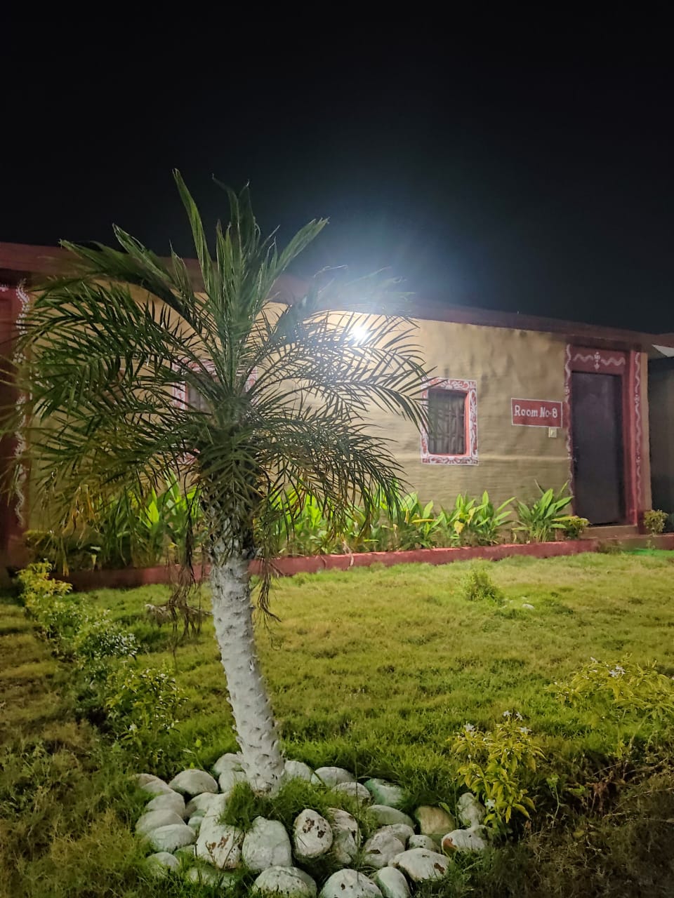 Dining hall at Waldenwoods Eco Retreat near Cuttack surrounded by trees